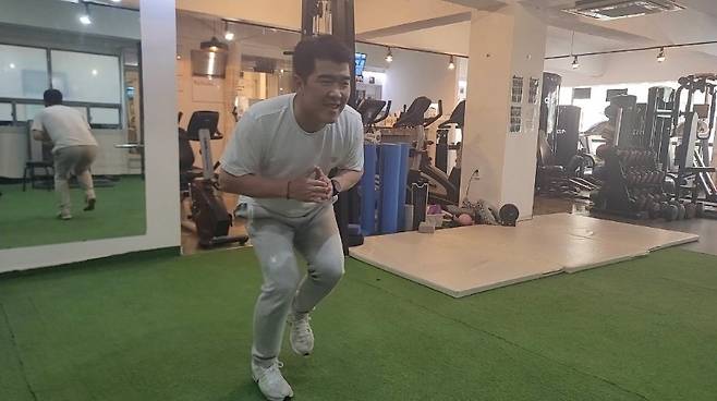 은퇴 후 한 동안 운동을 멀리했던 정근우는 최근 야구 예능 프로그램에 출연하며 몸과 마음을 회복했다. 정근우 제공