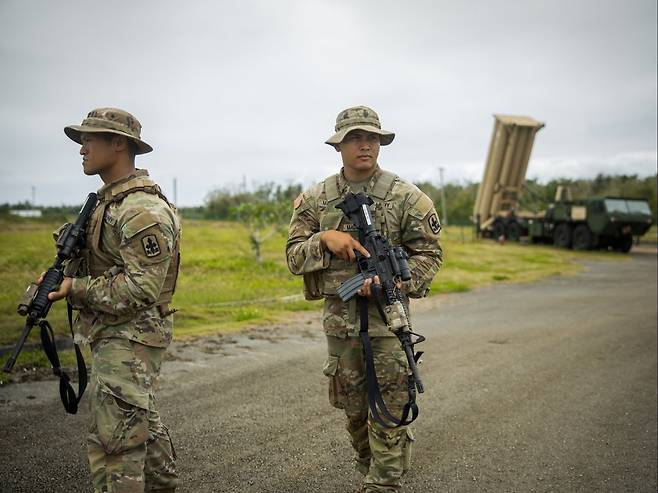 괌에 배치된 사드(THAAD) 포대 장병들이 11~15일(현지시간) 유사시를 상정한 모의 교전 등 평가 훈련을 하고 있다. 미 인도태평양사 홈페이지