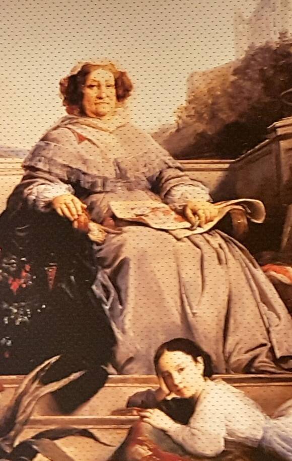 와이너리에 걸린 뵈브 클리코 여사 초상화.&nbsp;최현태 기자