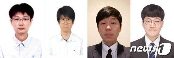 왼쪽부터 한국화학연구원 이원주 책임연구원, 유영창 선임연구원, 안도원 선임연구원, 황치원 학생연구원