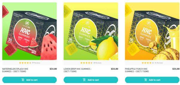 해외 현지 유통된 대마 ‘에이치에이치시(HHC)’ 함유 젤리./사진=식품의약품안전처