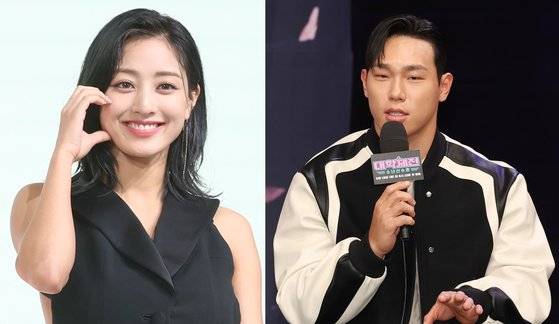 트와이스 지효(왼쪽), 윤성빈. 사진 뉴스1