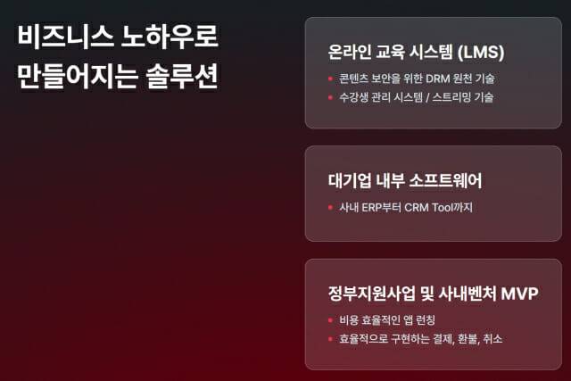 스파르타빌더스가 자신있는 개발 분야.