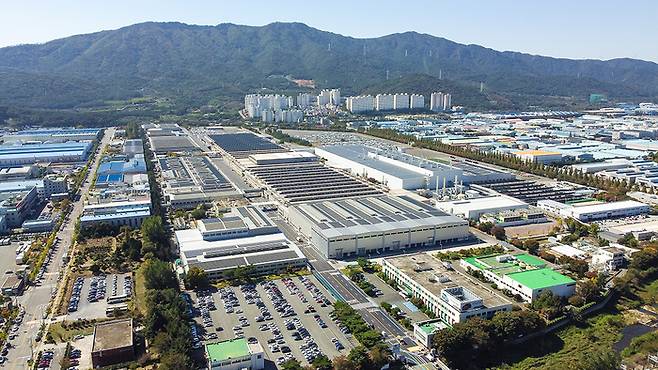 한국지엠 창원공장 전경.