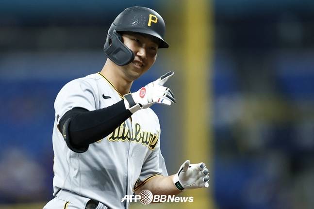 피츠버그 시절의 박효준. /AFPBBNews=뉴스1