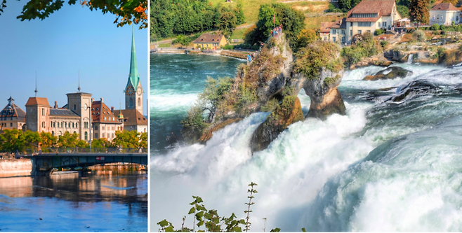 스위스 취리히와 라인 폭포 / 사진=FLICKR