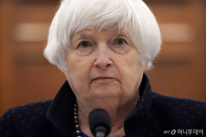 (워싱턴 AFP=뉴스1) 우동명 기자 = 재닛 옐런 미국 재무 장관. ⓒ AFP=뉴스1 Copyright (C) 뉴스1. All rights reserved. 무단 전재 및 재배포, AI학습 이용 금지. /사진=(워싱턴 AFP=뉴스1) 우동명 기자
