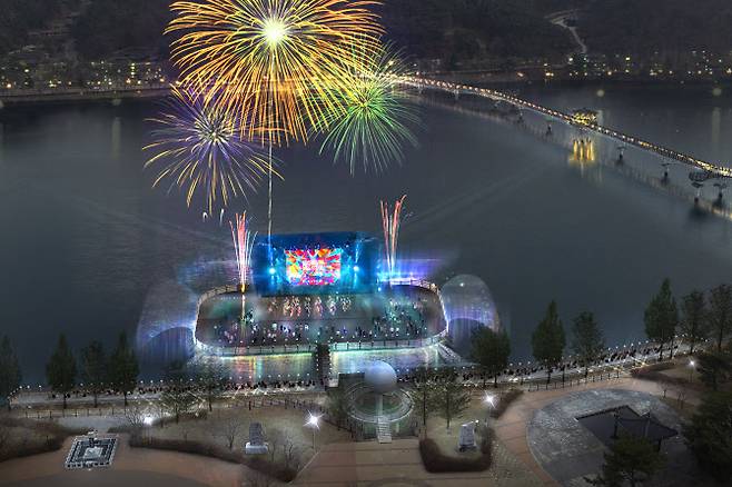 안동호 수상공연장 조감도 (안동시 제공)