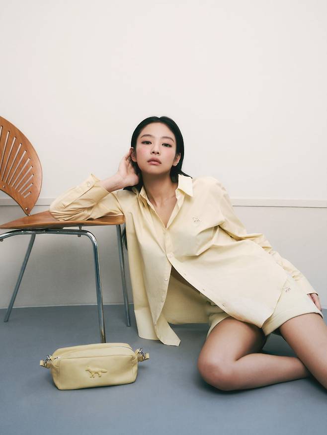 '메종키츠네' 베이비 폭스 컬렉션의 크리에이티브 뮤즈로 참여한 제니/ 삼성물산 패션부문 제공