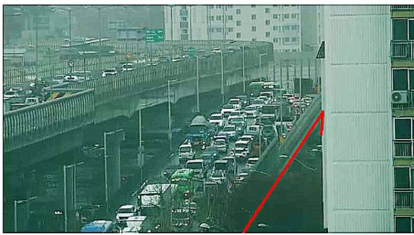 화랑로(월릉교-들곶이역) 석계역부근 [사진출처 = 서울교통정보 TOPIS]