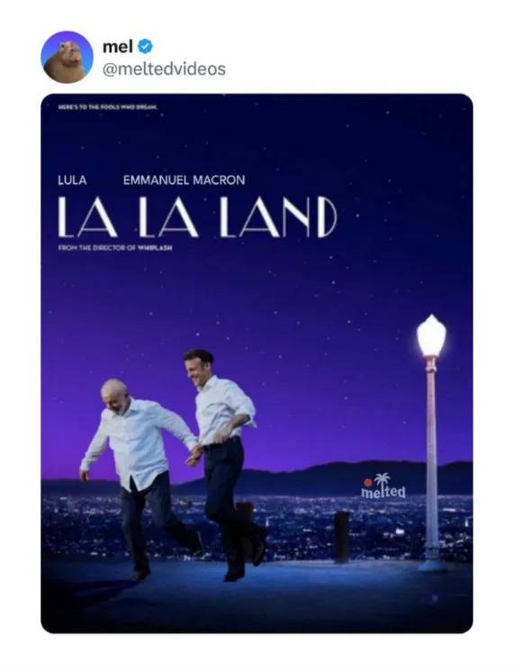 마크롱 프랑스 대통령이 본인 SNS에 올린 ‘밈’ [사진 = 엑스 캡처]