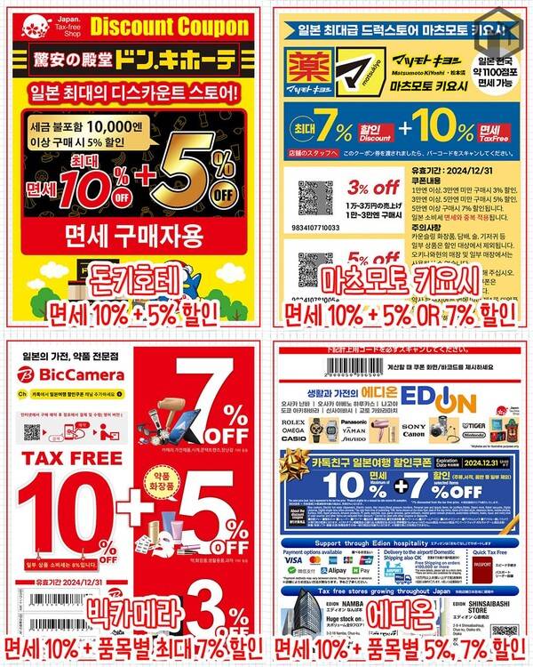 일본 쇼핑 면세 및 할인쿠폰 총정리 / ⓒ여행톡톡