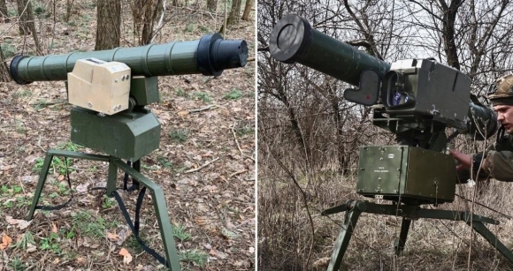 가짜 스투그나(Stugna) 대전차유도미사일 발사대(왼쪽)과 진짜 모습