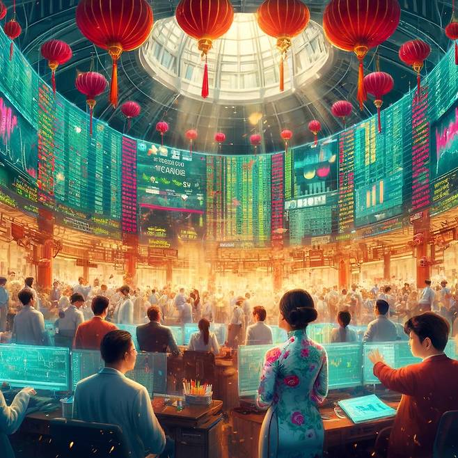 달아오르는 베트남 증시. [사진=챗GPT]