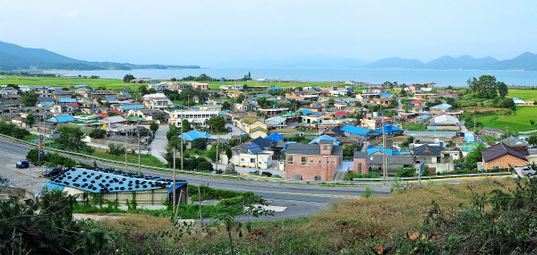 경남 남해군 이어어촌체험휴양마을 전경.