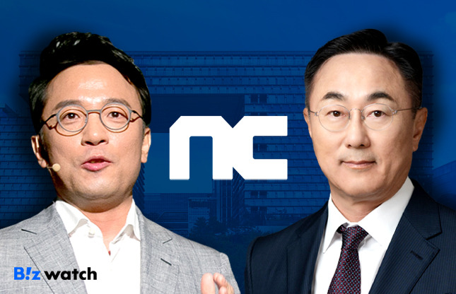 사진 왼쪽부터 김택진, 박병무 엔씨소프트 공동대표/그래픽=비즈워치
