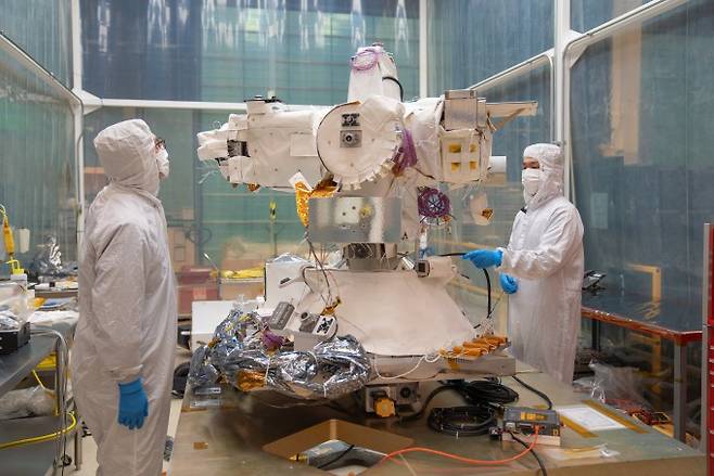 코로나그래프 개발 NASA 현장 사진. 천문연 제공