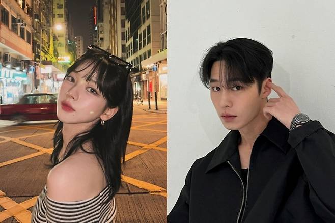 에스파 카리나. 배우 이재욱. 각 SNS 게시물 캡쳐.
