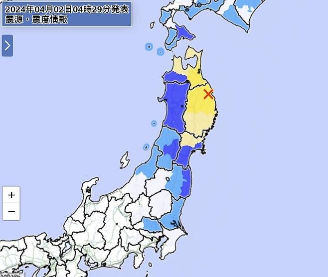 일본 이와테현에 규모 6.1 지진 [일본 기상청 홈페이지 캡처, 재판매 및 DB 금지]
