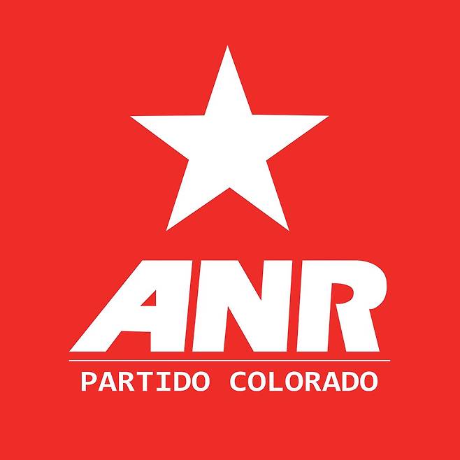 파라과이 콜로라도당(Partido Colorado)의 로고. 'ANR'은 공화국민연합당(Asociacion Nacional Republicana)이란 말의 줄인 말로 콜로라도당과 함께 쓰이는 당명이다. /파라과이 콜로라도당