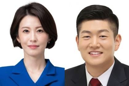 서울 도봉갑에 출마한 더불어민주당 안귀령, 국민의힘 김재섭 후보.(왼쪽부터) 〈출처: 본인제공〉