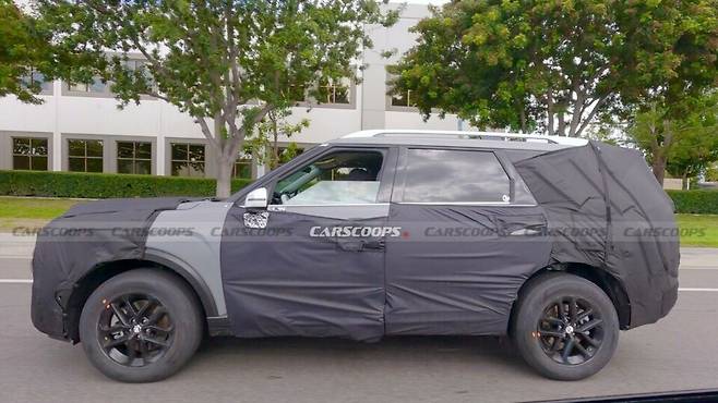 현대차 '팰리세이드 풀체인지' 테스트카 (출처 : Carscoops)