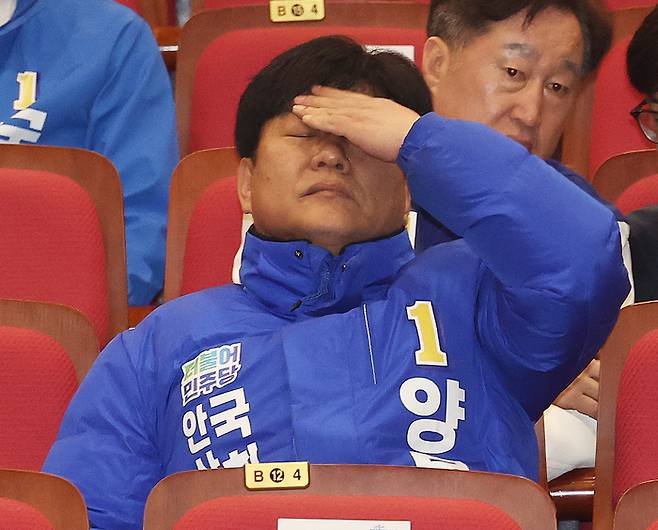 제22대 총선 후보자 대회에 참석한 양문석 더불어민주당 경기 안산갑 후보. <연합뉴스>