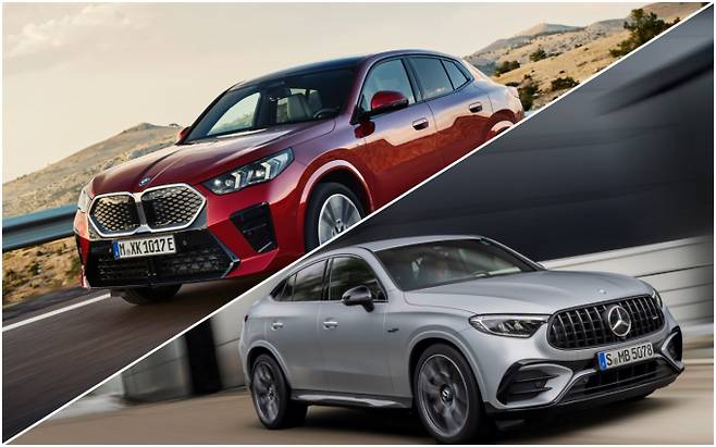 (위) BMW X2, (아래) 메르세데스-AMG GLC /사진=각 사