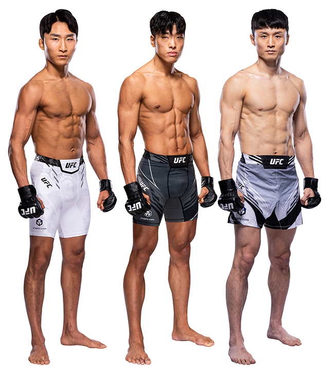 왼쪽부터 이정영, 최승우, 최두호 UFC 프로필. 사진=TKO
