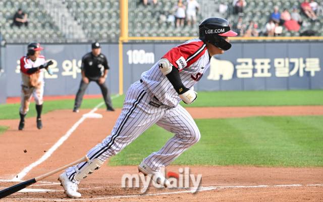 2023년 9월 17일 잠실야구장에서 진행된 '2023 프로야구 SSG-LG' 더블헤더 1차전. 김현수./마이데일리