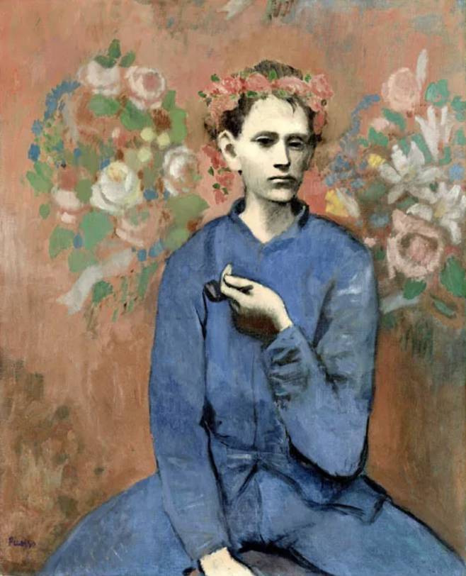 피카소의 장미 시대에 그려진 작품 ‘파이프를 든 소년’(1905년) [소더비]