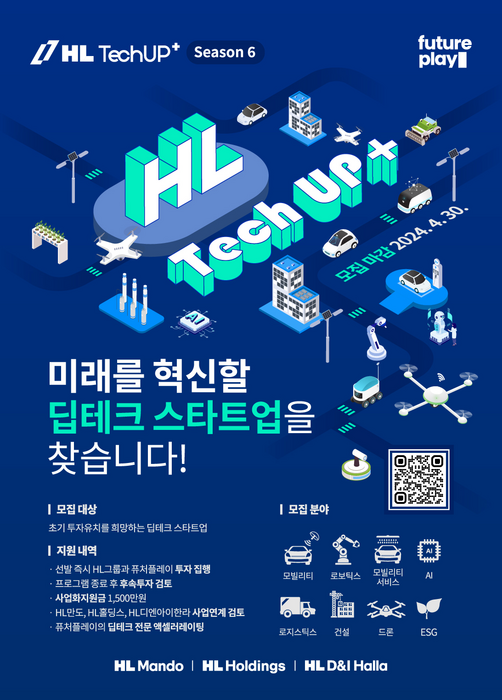 HL 테크업플러스 시즌6 참가기업 모집 포스터(사진=퓨처플레이)
