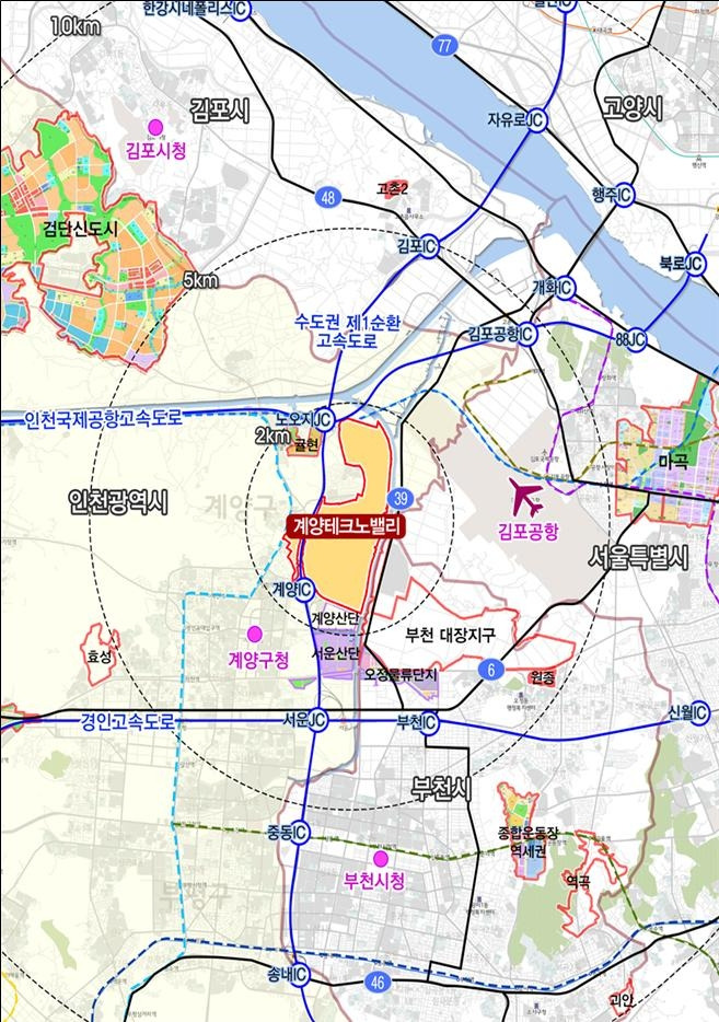 인천계양지구 위치도. 국토교통부 제공