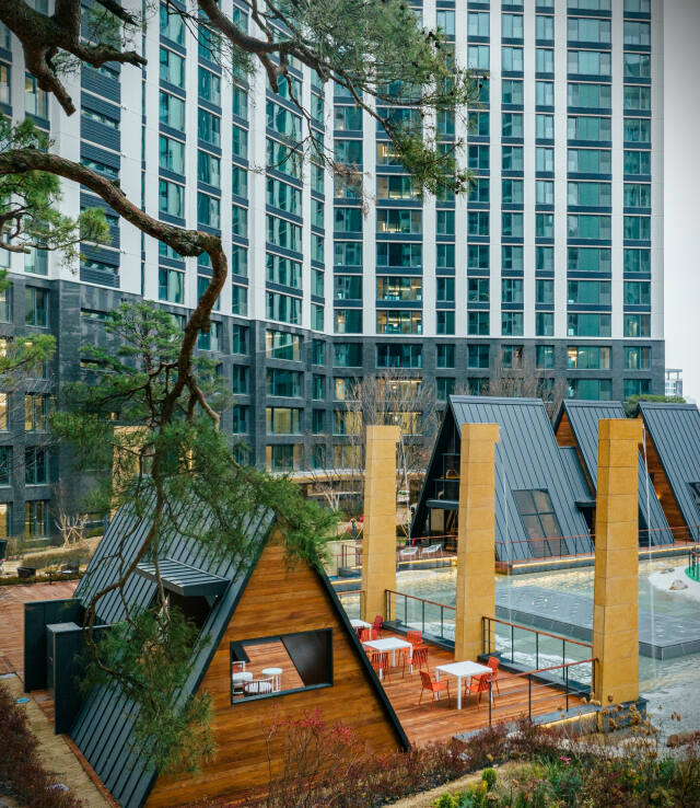 '디에이치 퍼스티어 아이파크'의 조경작품 ‘티하우스’. 현대건설 제공
