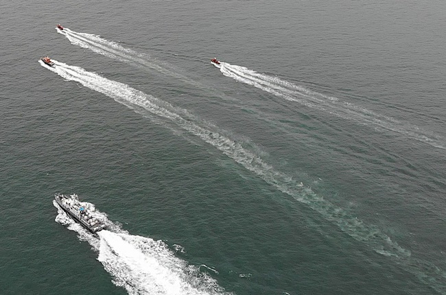 여수해경 투표함 수송 자료 사진.