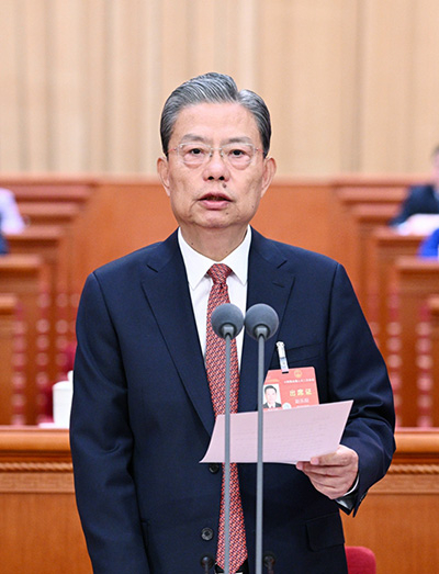 한국의 국회의장격인 자오러지(趙樂際) 중국 전국인민대표대회(전인대) 상무위원장이 11일부터 나흘 간 북한을 방문한다. 출처: 중국 전인대 웹사이트