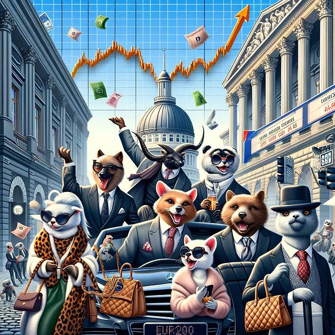 유럽 증시 이끄는 ‘그래놀라스’를 표현한 그림. [챗GPT]