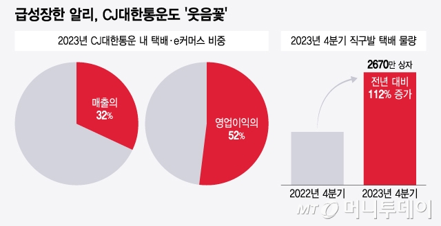 급성장한 알리, CJ대한통운도 '웃음꽃'/그래픽=윤선정