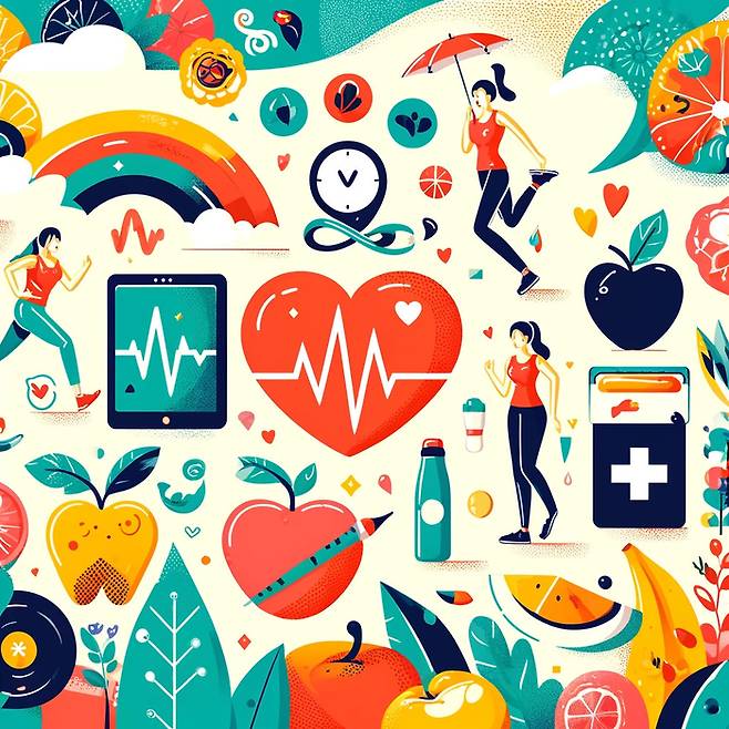 챗GPT를 활용해 만든 이미지. 건강관리 명령어를 입력했다.[사진 제공 = 챗GPT]