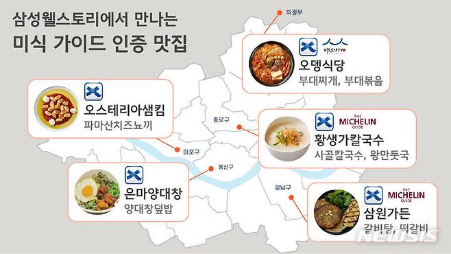 [서울=뉴시스] 삼성웰스토리에서 만나는 미식 가이드 인증 맛집. (사진=삼성웰스토리 제공)