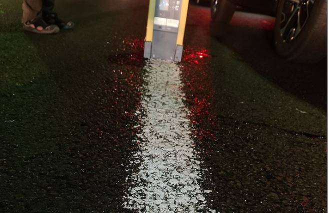 돌출차선 시공 사례