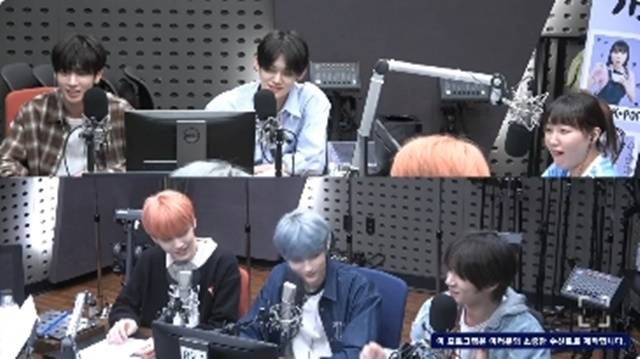 KBS cool FM ‘이은지의 가요광장’ 캡처 / 시계방향으로 태현, 연준, 이은지, 범규, 휴닝카이, 수빈