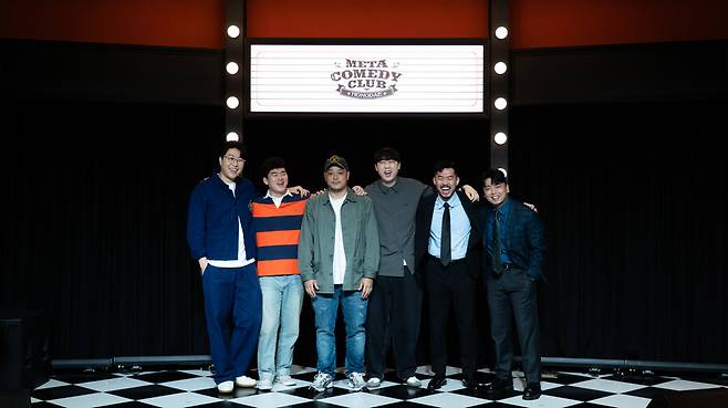 ▲ 이용주, 이제규, 정영준 대표, 이재율, 손동훈, 곽범. 제공| 메타코미디 클럽