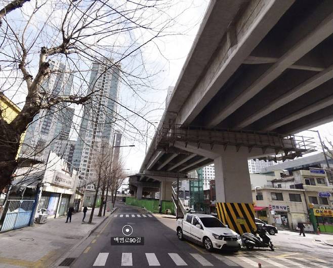 삼각지 고가차로.(사진=네이버 지도 캡쳐)
