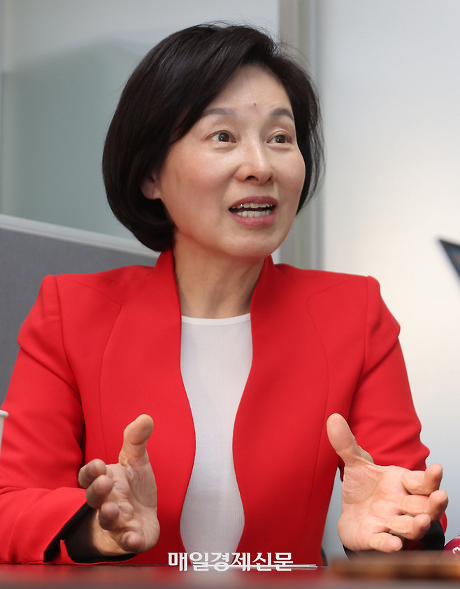 국민의힘 서명옥 서울 강남갑 당선인이 최근 지역구 사무실에서 매일경제와 인터뷰하고 있다. 이승환 기자