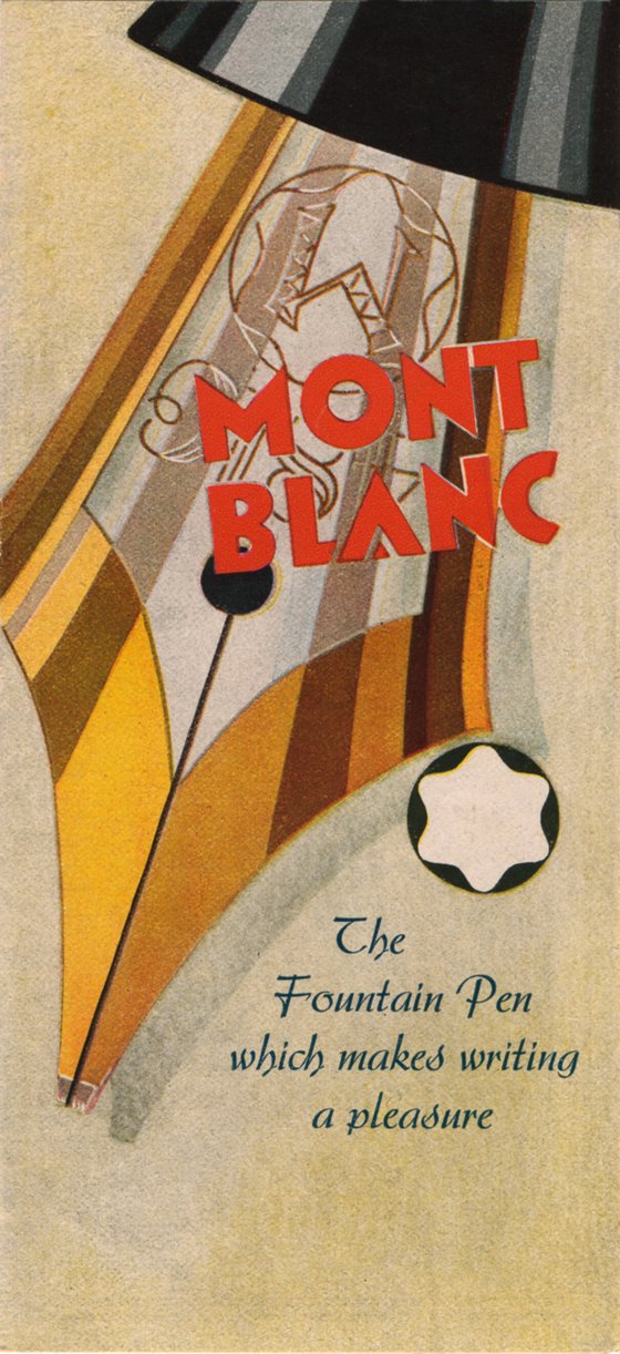 1930년대 몽블랑의 브로슈어. 사진 몽블랑