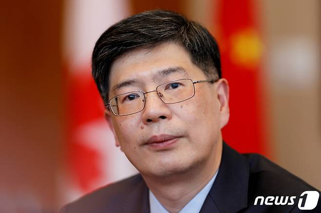 2019년 11월 당시 충페이우 캐나다 주재 중국대사. ⓒ 로이터=뉴스1 ⓒ News1 조소영 기자