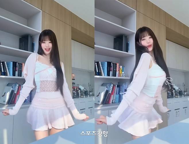 아이브 멤버 장원영이 ‘원영턴’을 직접 팬들에게 선사하며 칭송을 이끌고 있다. 유튜브 방송화면