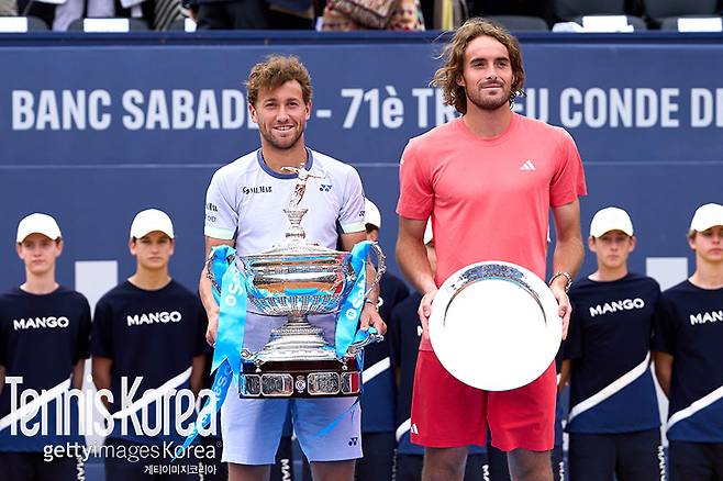 우승 캐스퍼 루드(좌), 준우승 스테파노스 치치파스(우) (사진=게티이미지코리아)