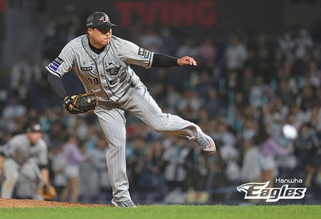 17일 창원 NC전에서 아쉽게 노디시전을 기록한 한화 류현진. 사진=한화 제공